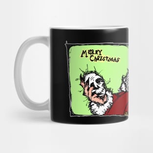 Dark and Gritty Gothic Scary Santa Claus Mug